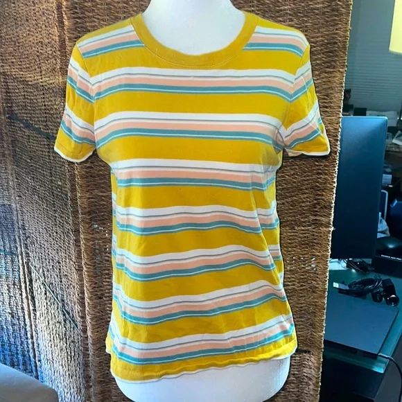 Madewell Stripped Crew Neck Tee - Picture 2 of 7